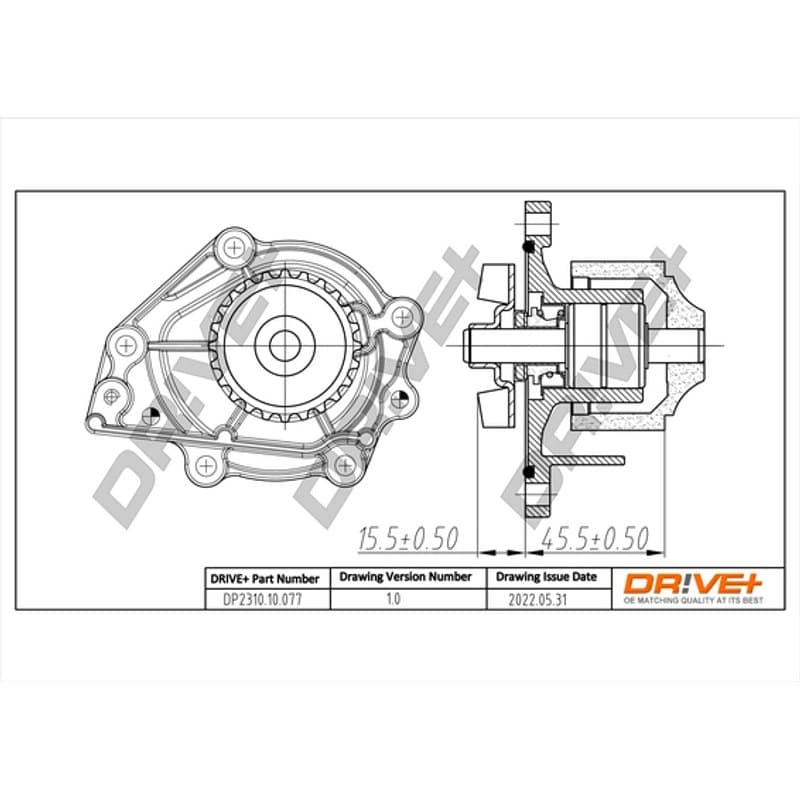 DRVE Vandens siurblys, variklio aušinimas DP2310.10.077