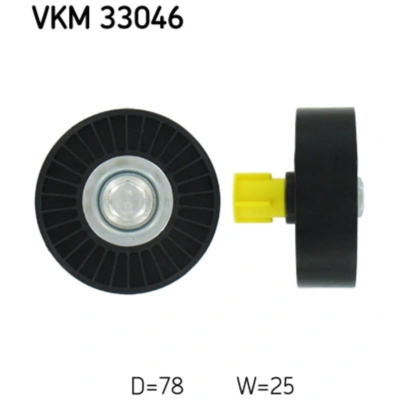 SKF VKM 33046 kreipiantysis skriemulys, V formos rumbuotas diržas — VKM33046