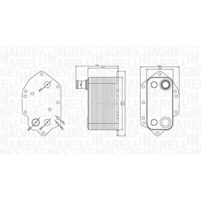 MAGNETIMARELLI alyvos aušintuvas, variklio alyva 350300004000