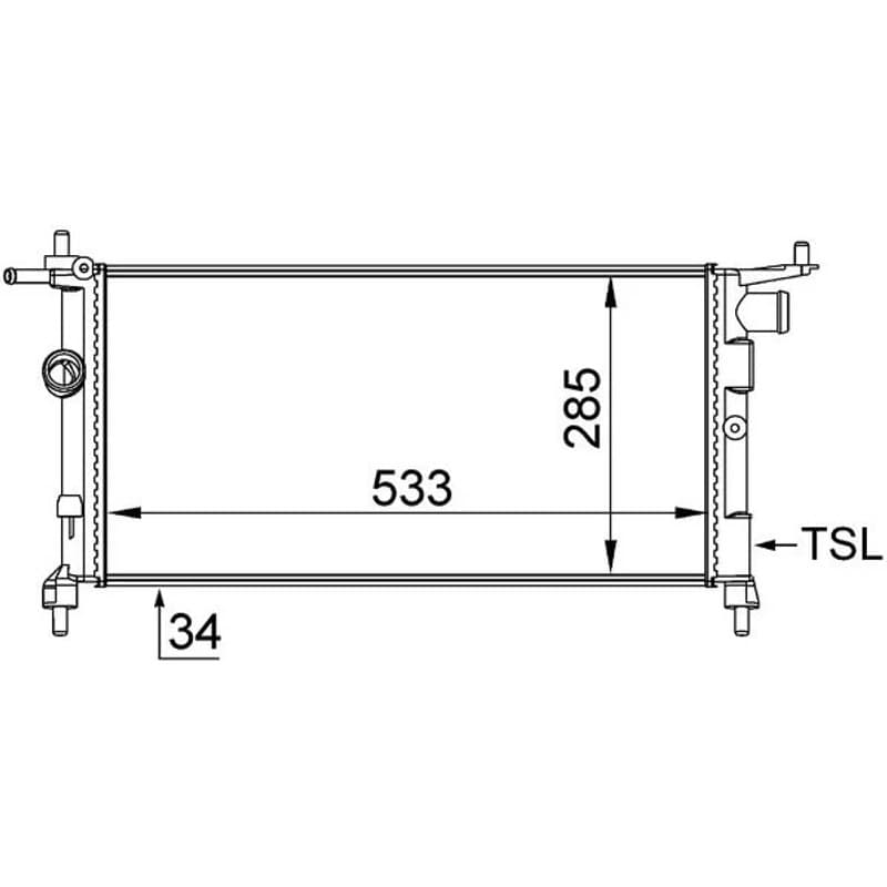 MAHLE CR 268 000S radiatorius, variklio aušinimas