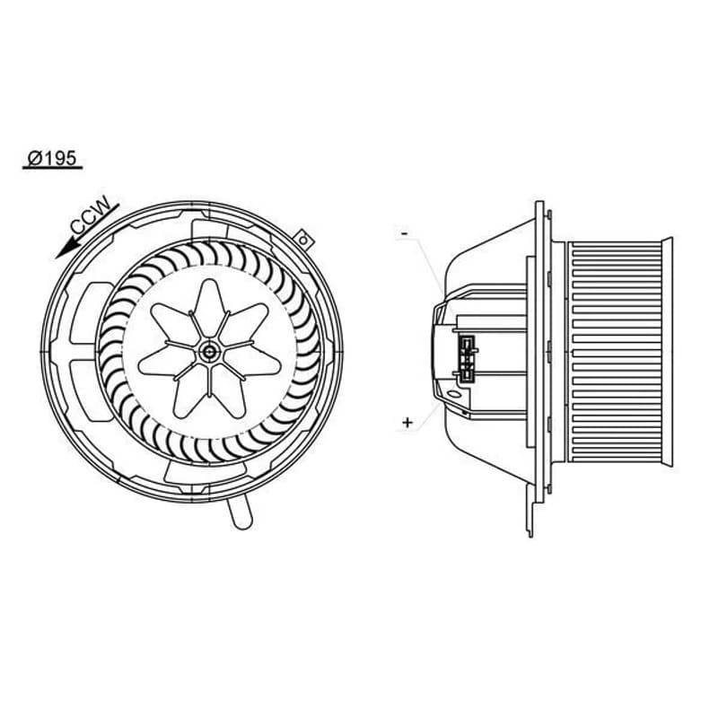 MAHLE AB 194 000S vidaus pūtiklis
