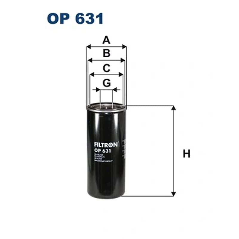 FILTRON Alyvos filtras OP 631