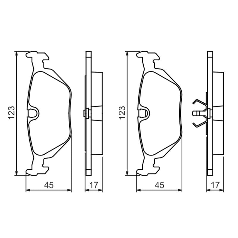 BOSCH 0 986 460 964 stabdžių trinkelių rinkinys, diskinis stabdys