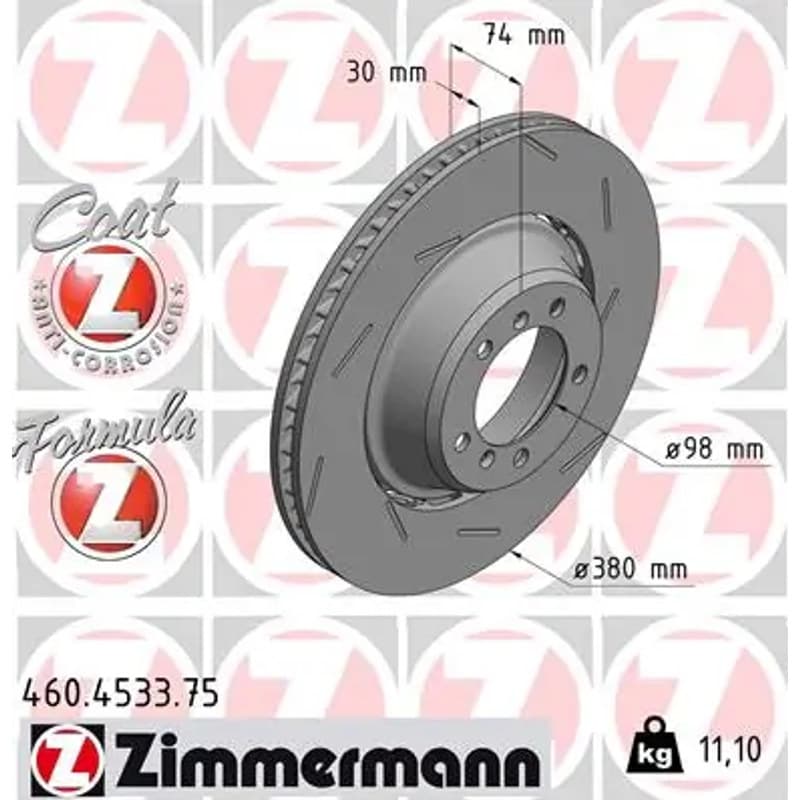 ZIMMERMANN stabdžių diskas 460.4533.75