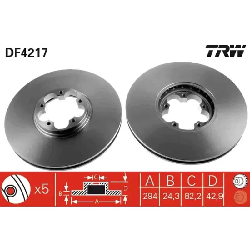 TRW stabdžių diskas DF4217