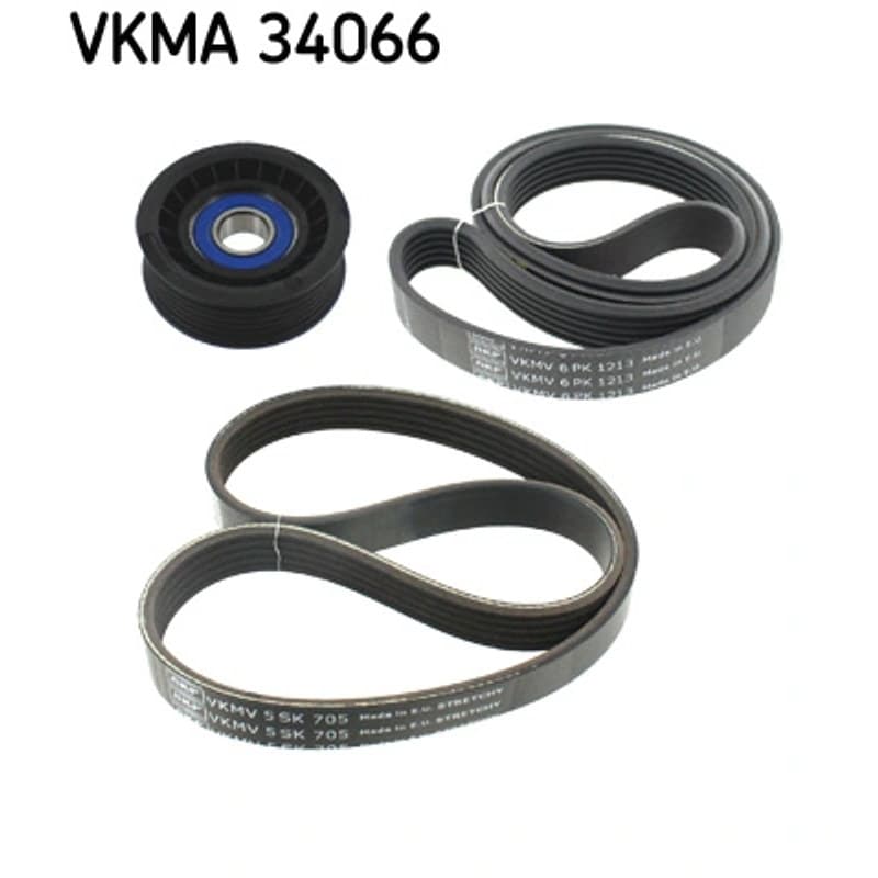 SKF VKMA 34066 V formos rumbuotas diržas, komplektas