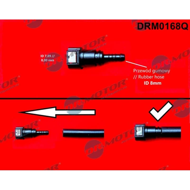DRMOTORAUTOMOTIVE žarnos suleidimas, degalų žarna DRM0168Q