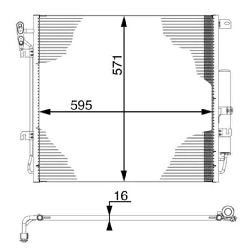 MAHLE AC 759 000S kondensatorius, oro kondicionierius