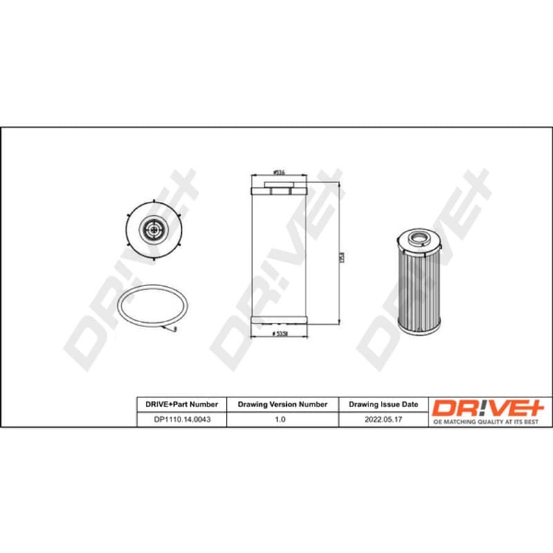 DRVE hidraulinis filtras, automatinė transmisija DP1110.14.0043