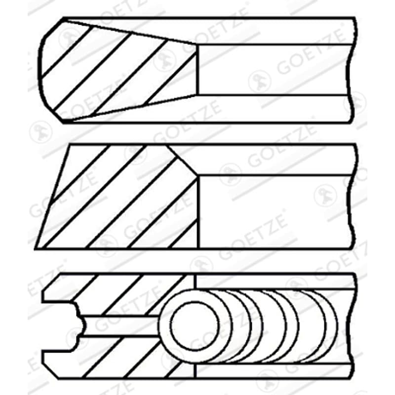GOETZEENGINE stūmoklio žiedų komplektas 08-105500-00