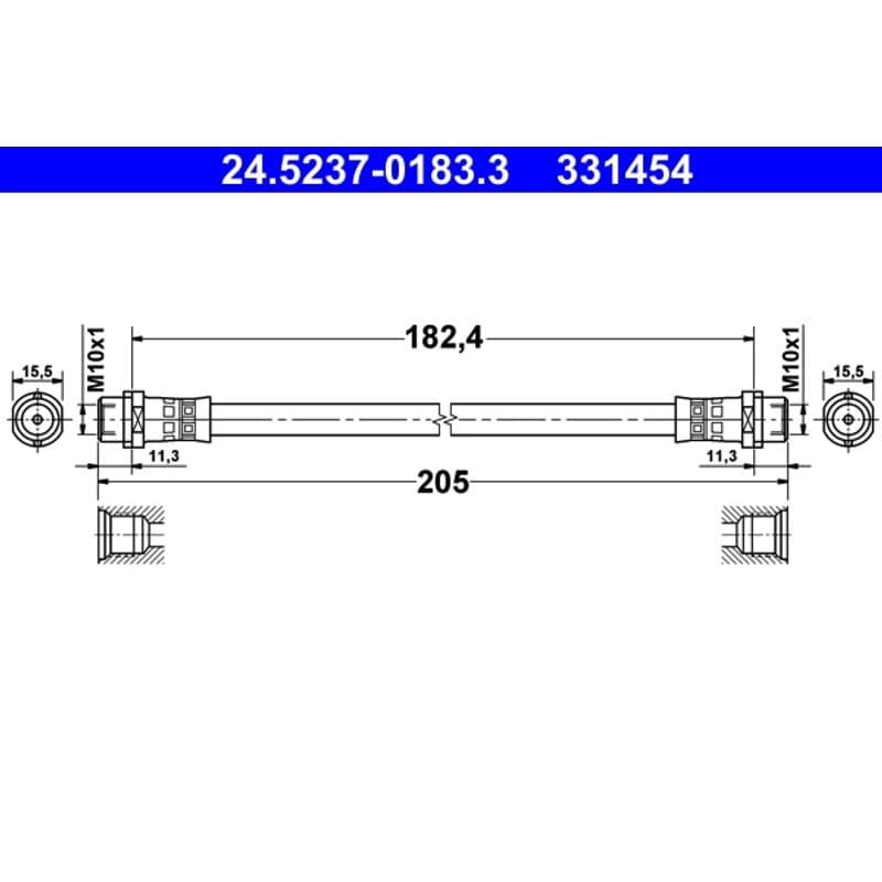 ATE stabdžių žarnelė 24.5237-0183.3