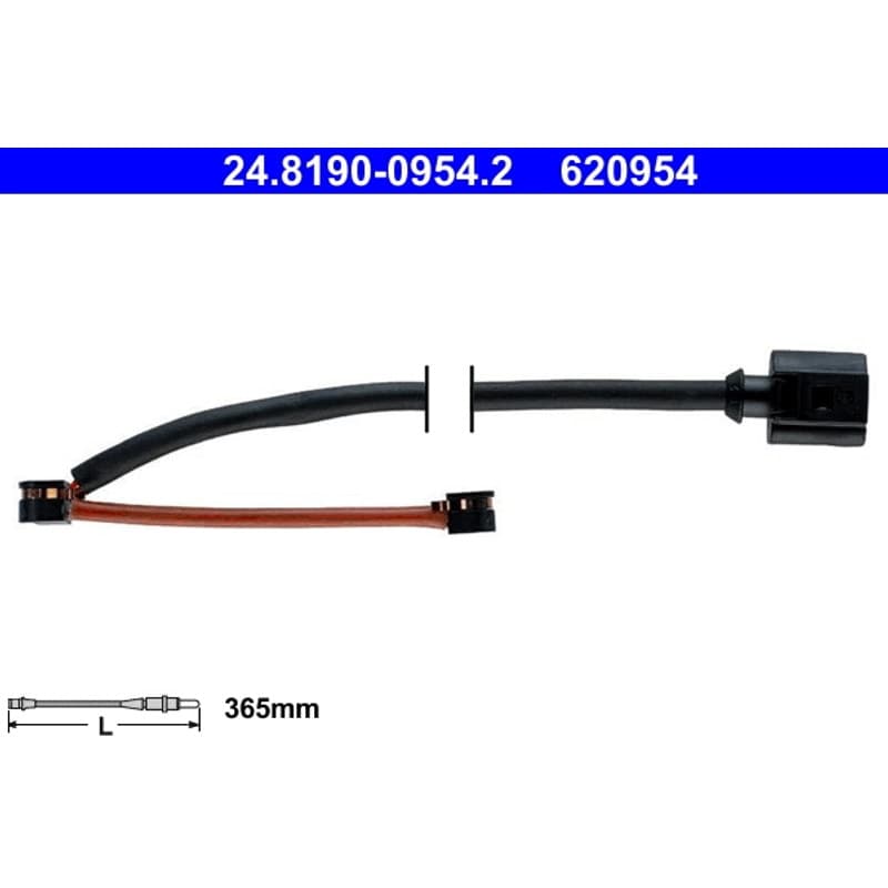 ATE įspėjimo kontaktas, stabdžių trinkelių susidėvėjimas 24.8190-0954.2
