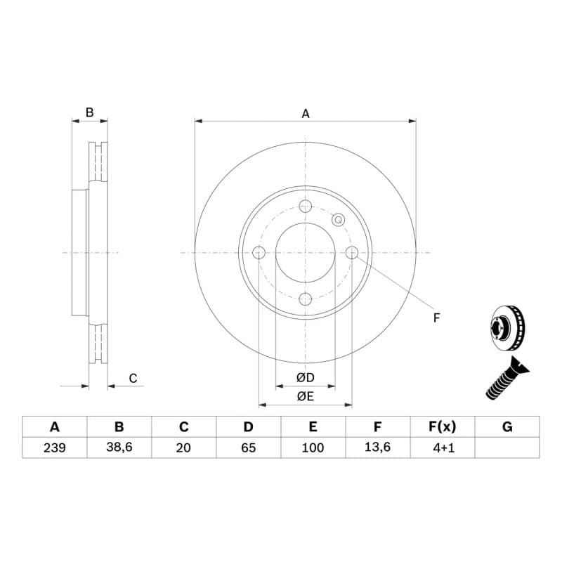BOSCH 0 986 478 017 stabdžių diskas