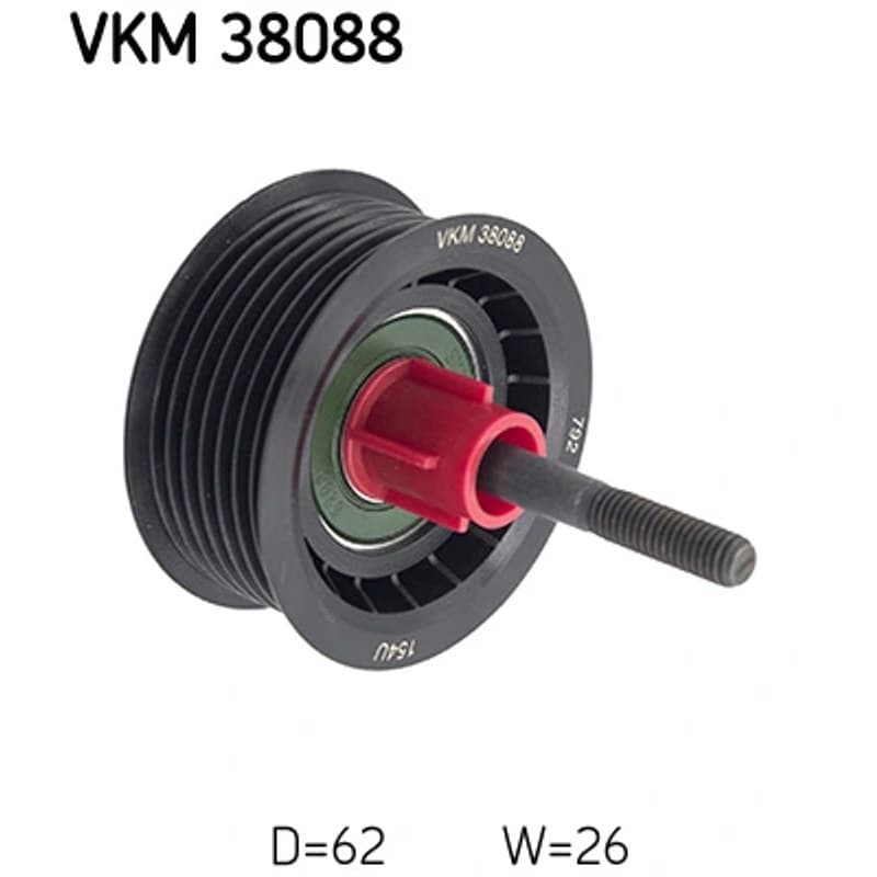 SKF VKM 38088 kreipiantysis skriemulys, V formos rumbuotas diržas