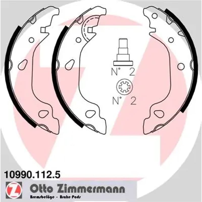 ZIMMERMANN stabdžių trinkelių komplektas 10990.112.5
