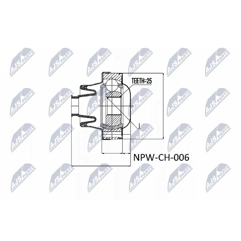 NTY Lankstas, kardaninis velenas NPW-CH-006