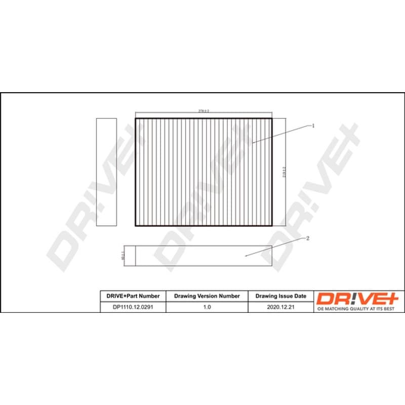 DRVE filtras, salono oras DP1110.12.0291