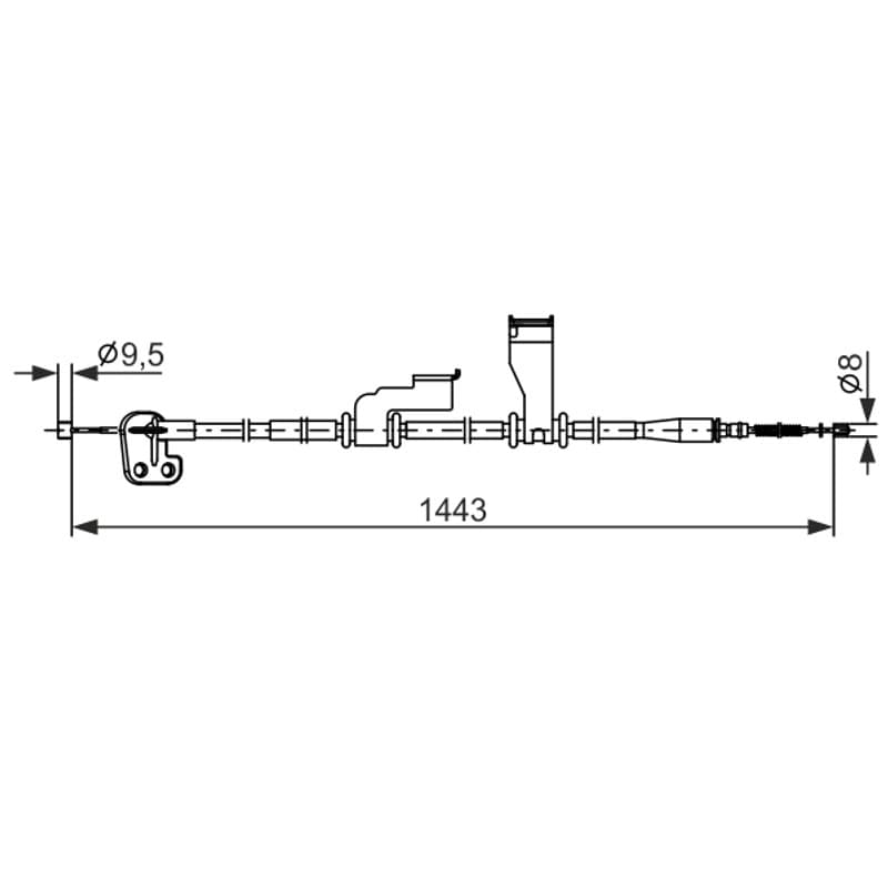 BOSCH 1 987 482 836 trosas, stovėjimo stabdys