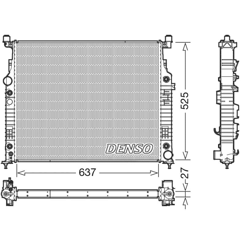 DENSO radiatorius, variklio aušinimas DRM17056