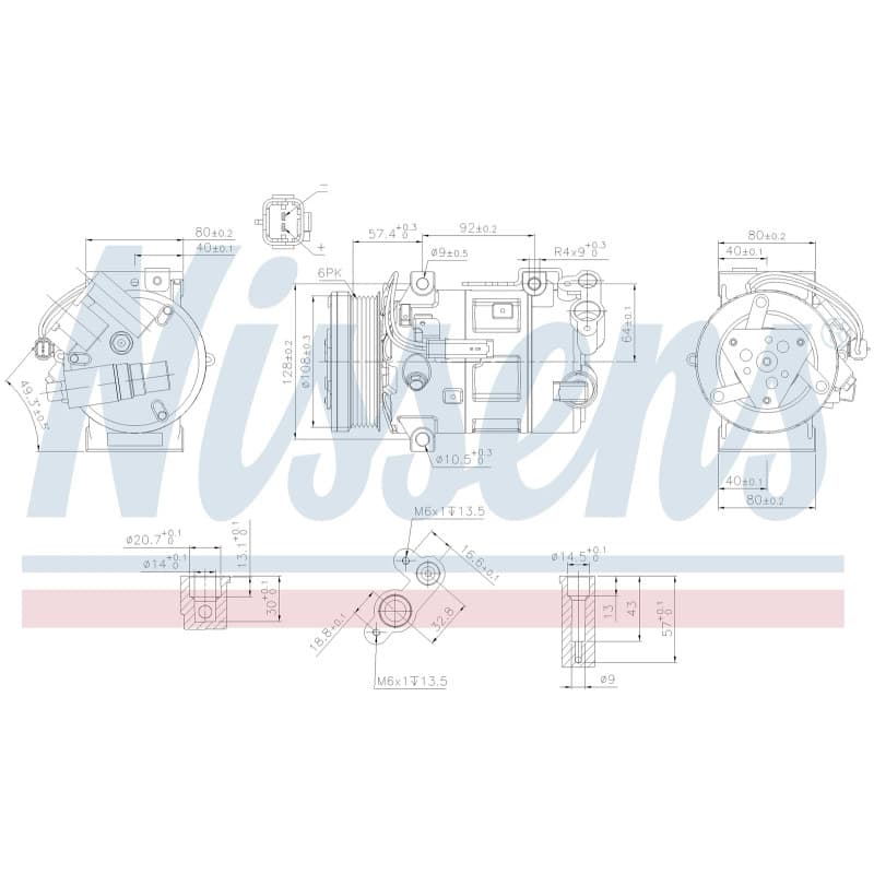 NISSENS kompresorius, oro kondicionierius 890210
