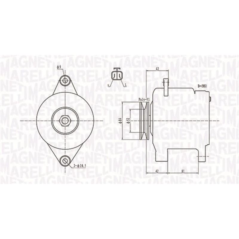 MAGNETIMARELLI kintamosios srovės generatorius 063731615010