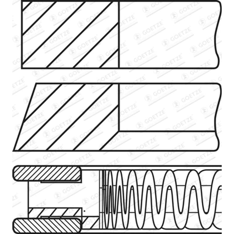 GOETZEENGINE stūmoklio žiedų komplektas 08-438400-00