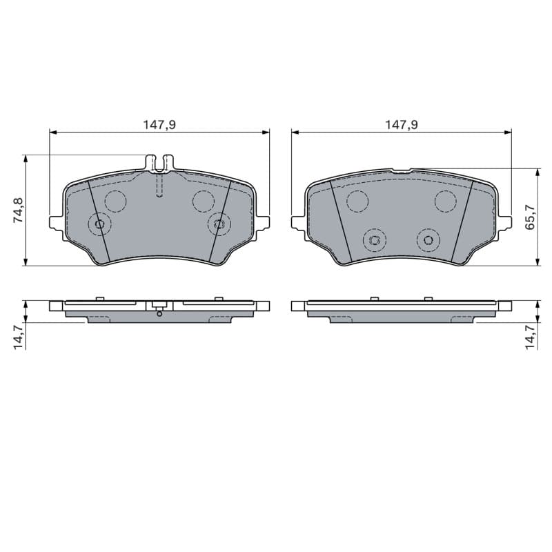 BOSCH 0 986 460 167 stabdžių trinkelių rinkinys, diskinis stabdys
