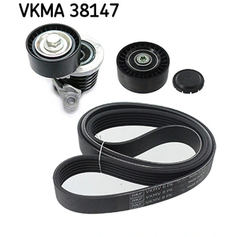 SKF VKMA 38147 V formos rumbuotas diržas, komplektas