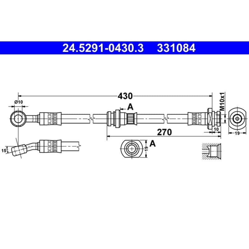 ATE stabdžių žarnelė 24.5291-0430.3