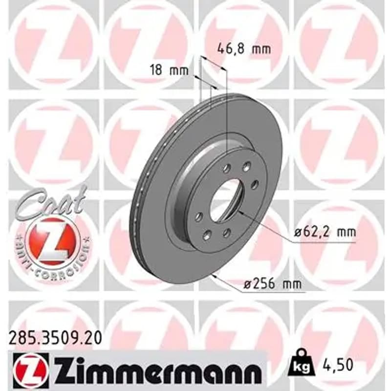 ZIMMERMANN stabdžių diskas 285.3509.20