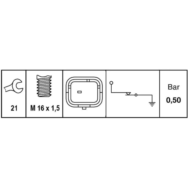 HELLA 6ZL 009 600-041 alyvos slėgio jungiklis