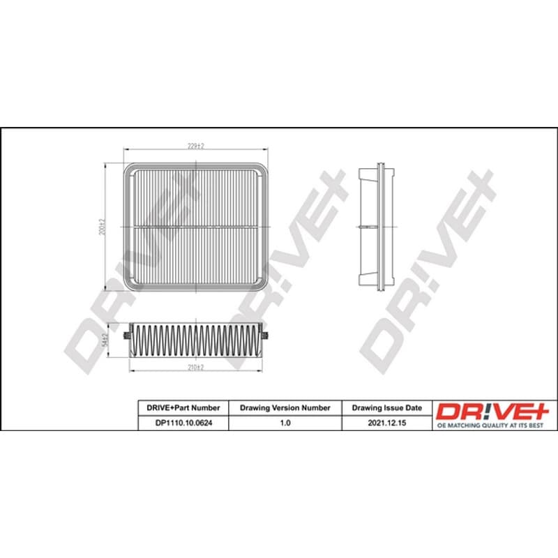 DRVE DP1110.10.0624 oro filtras