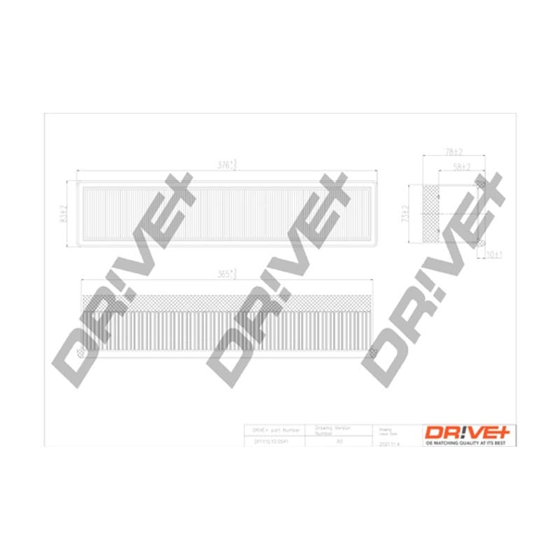 DRVE DP1110.10.0541 oro filtras