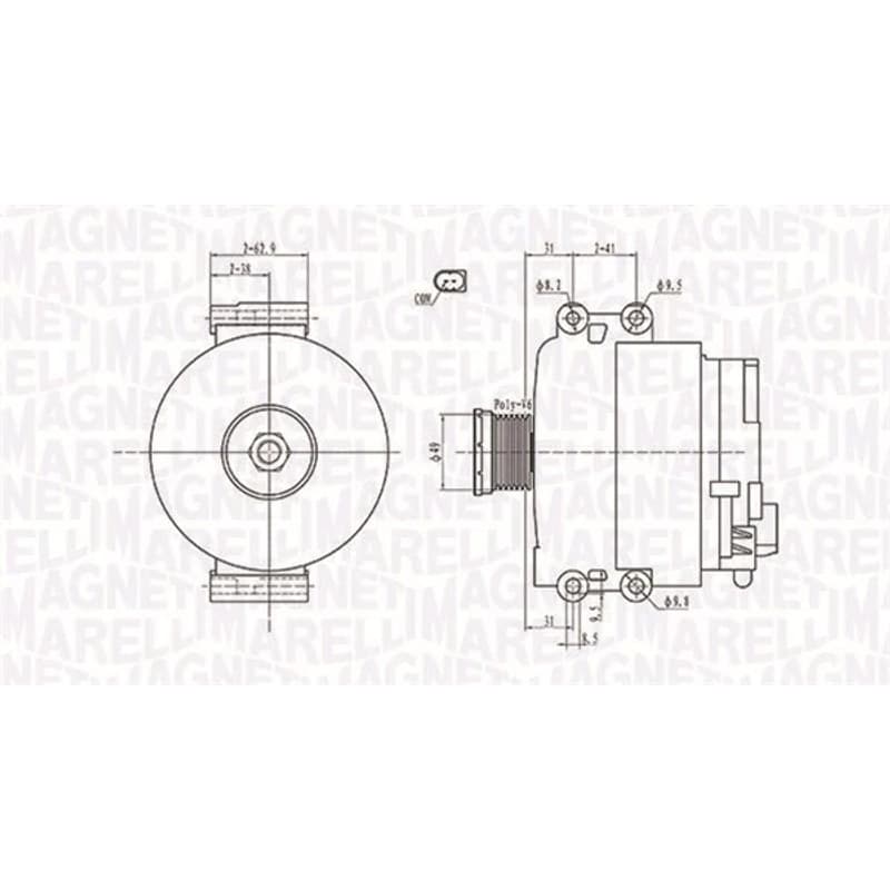 MAGNETIMARELLI kintamosios srovės generatorius 063731774010