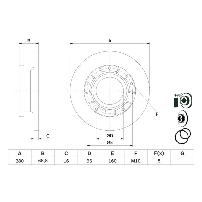 BOSCH 0 986 479 401 stabdžių diskas