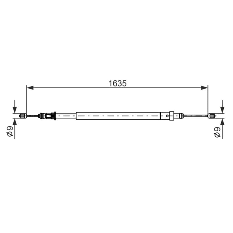 BOSCH 1 987 477 582 trosas, stovėjimo stabdys