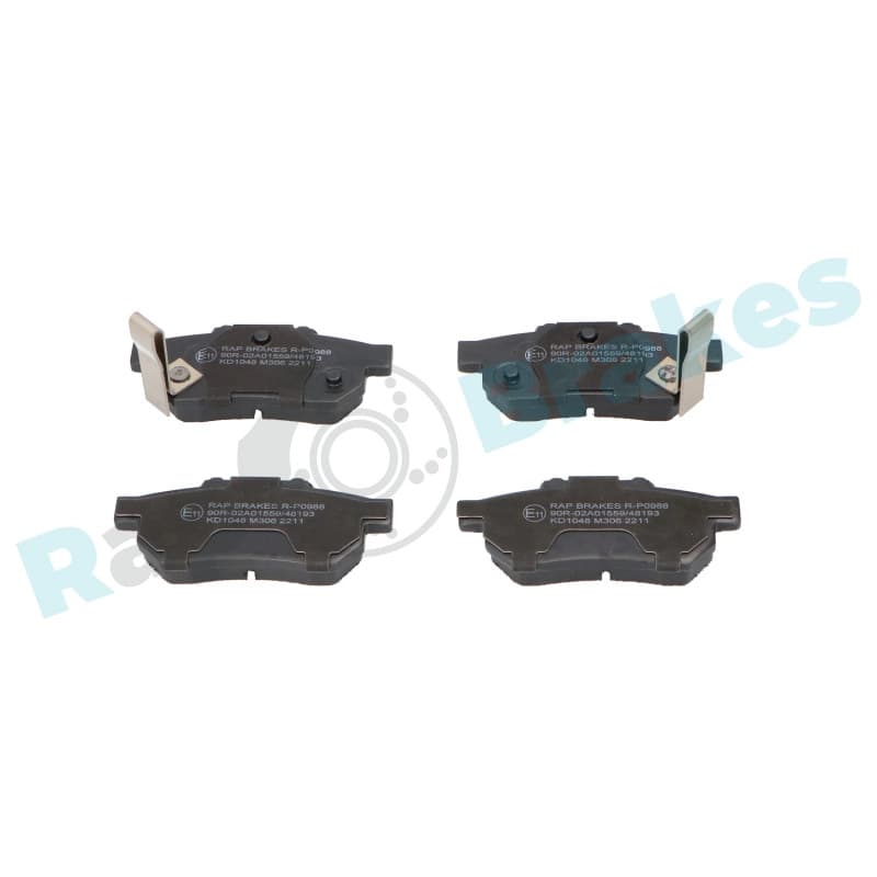 RAPBRAKES stabdžių trinkelių rinkinys, diskinis stabdys R-P0988
