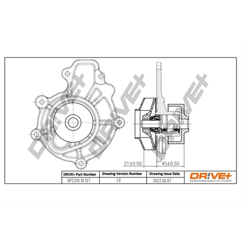 DRVE Vandens siurblys, variklio aušinimas DP2310.10.127