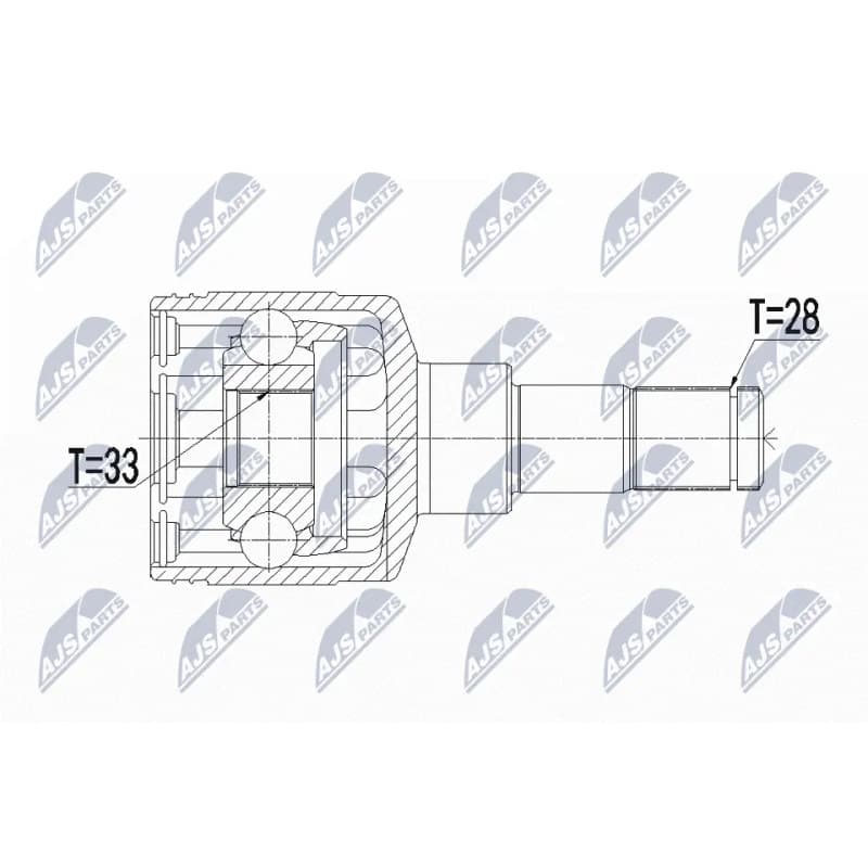 NTY jungčių komplektas, kardaninis velenas NPW-SU-018