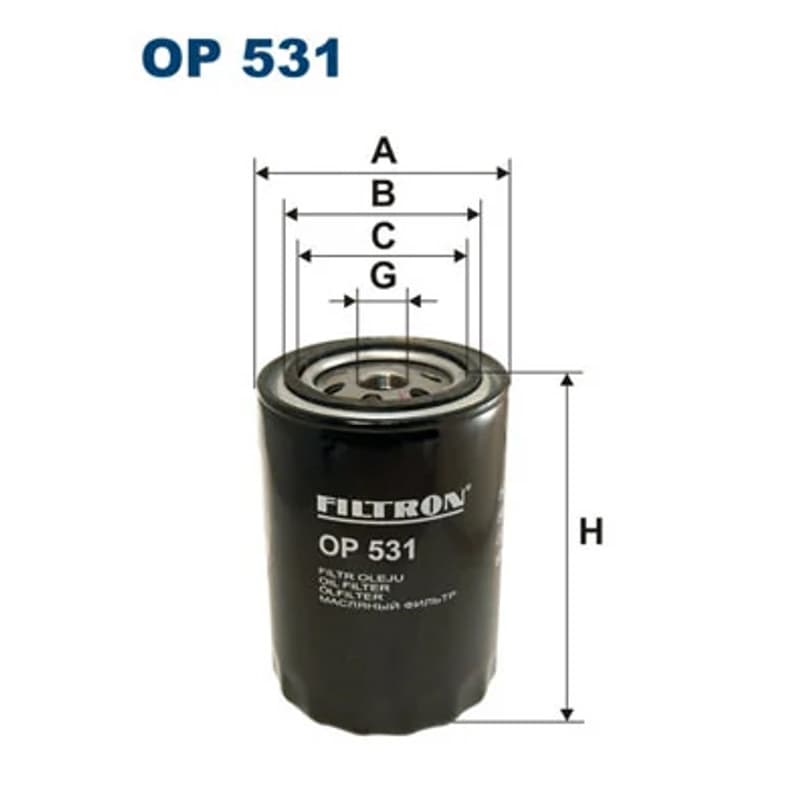 FILTRON Alyvos filtras OP 531