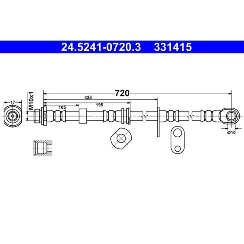 ATE stabdžių žarnelė 24.5241-0720.3
