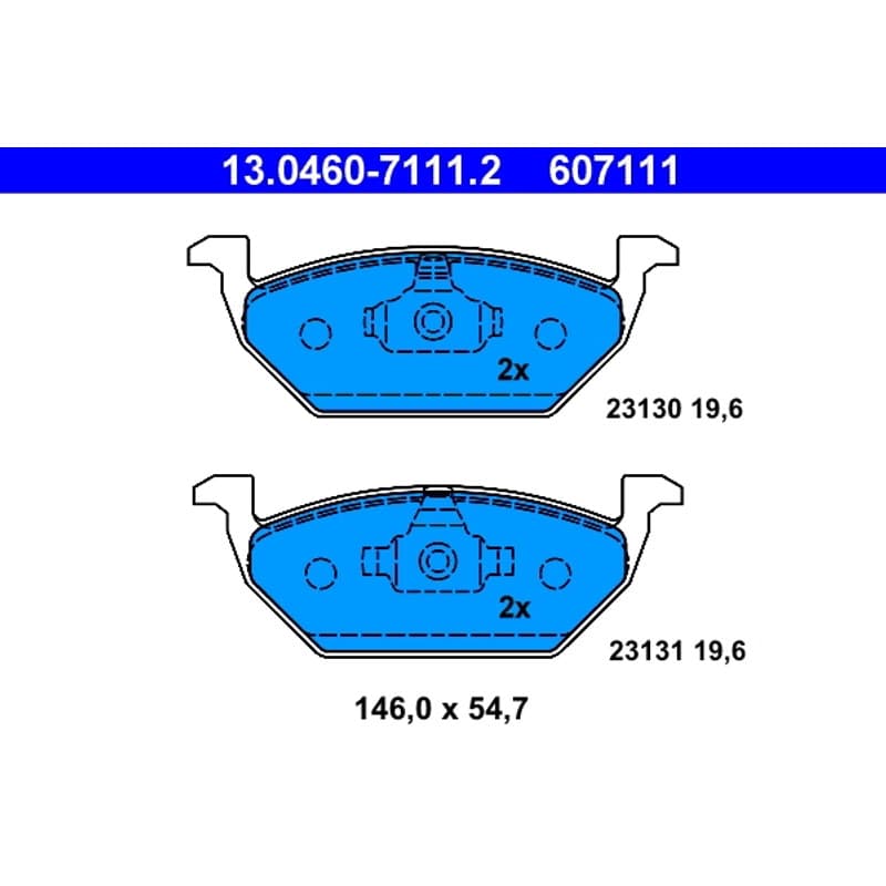 ATE Būgnai ir trinkelės 13.0460-7111.2