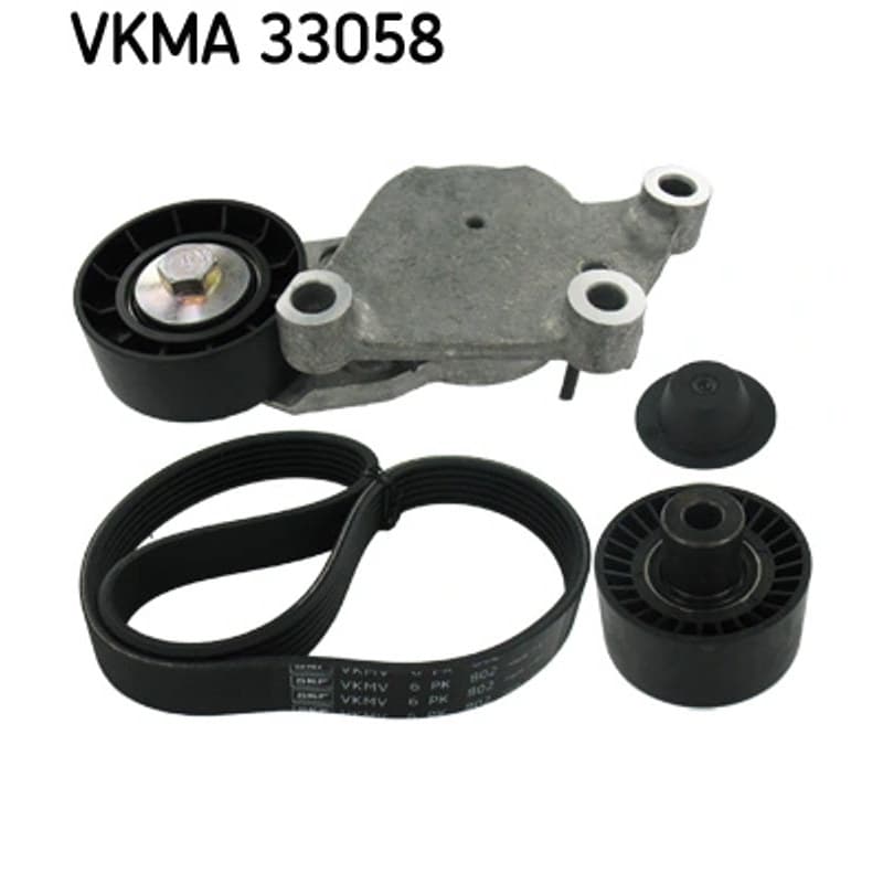 SKF VKMA 33058 V formos rumbuotas diržas, komplektas