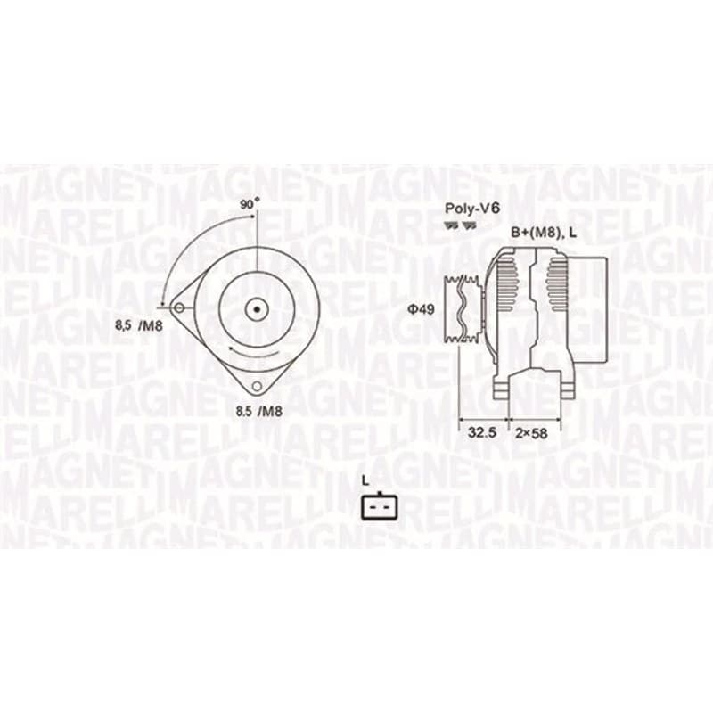 MAGNETIMARELLI kintamosios srovės generatorius 063731627010