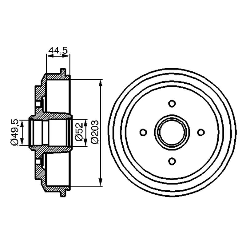 BOSCH 0 986 477 149 stabdžių būgnas