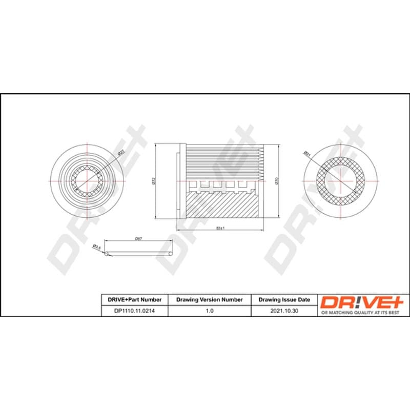 DRVE alyvos filtras DP1110.11.0214