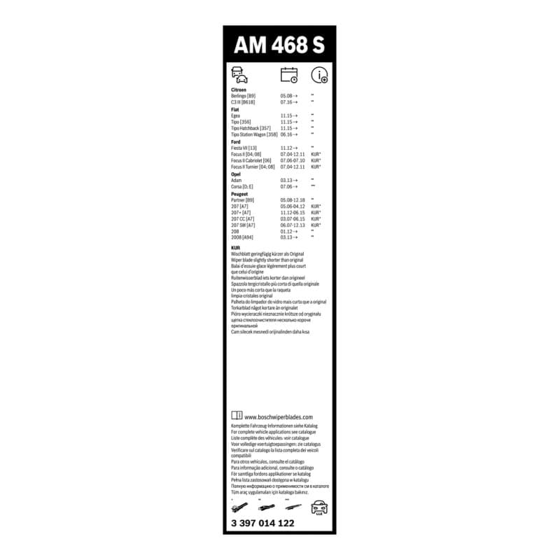 BOSCH 3 397 014 122 valytuvai