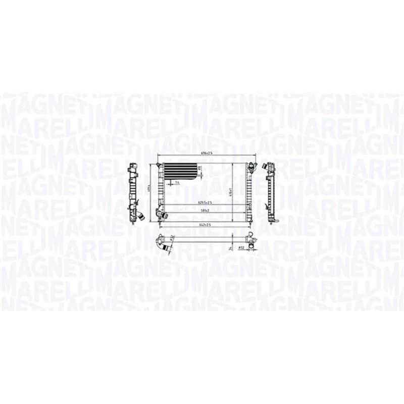 MAGNETIMARELLI radiatorius, variklio aušinimas 350213212700