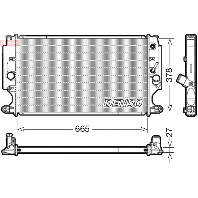 DENSO radiatorius, variklio aušinimas DRM50088