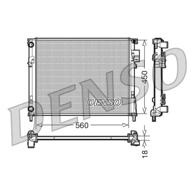 DENSO radiatorius, variklio aušinimas DRM23095